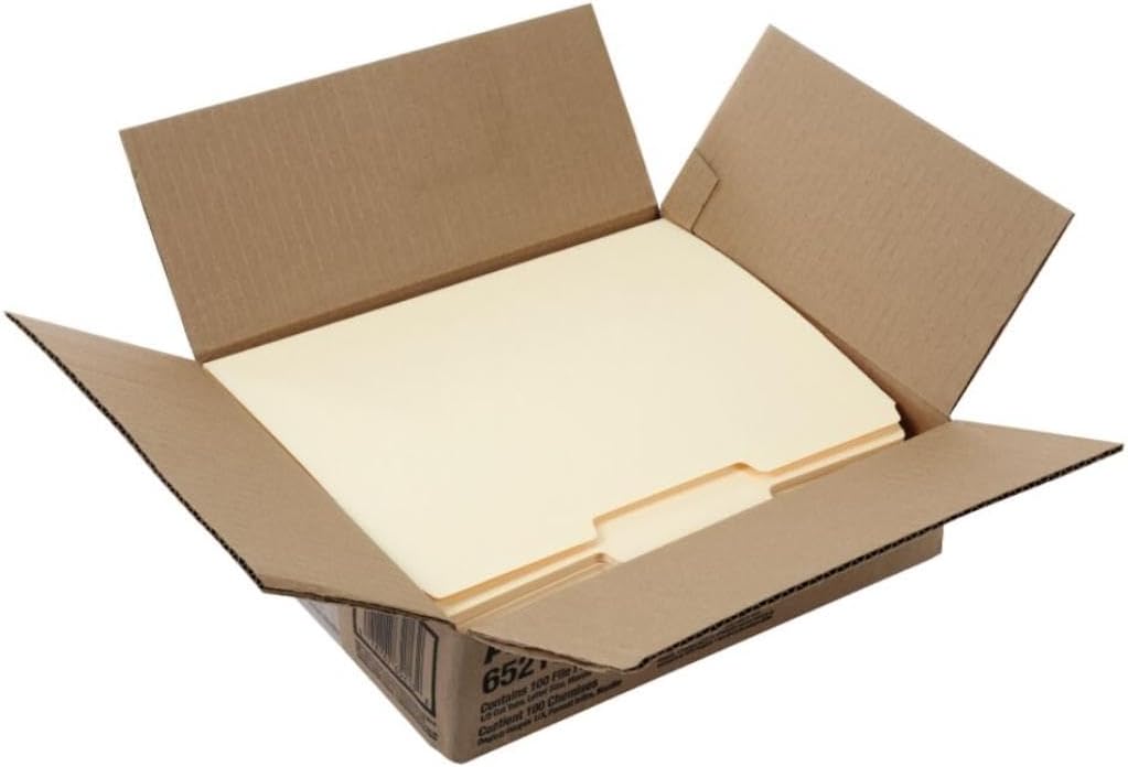 Pendaflex Manila File Folders 100 Pack, Sturdy Letter Size Sub-Files for Streamlined Client Document Management at Work