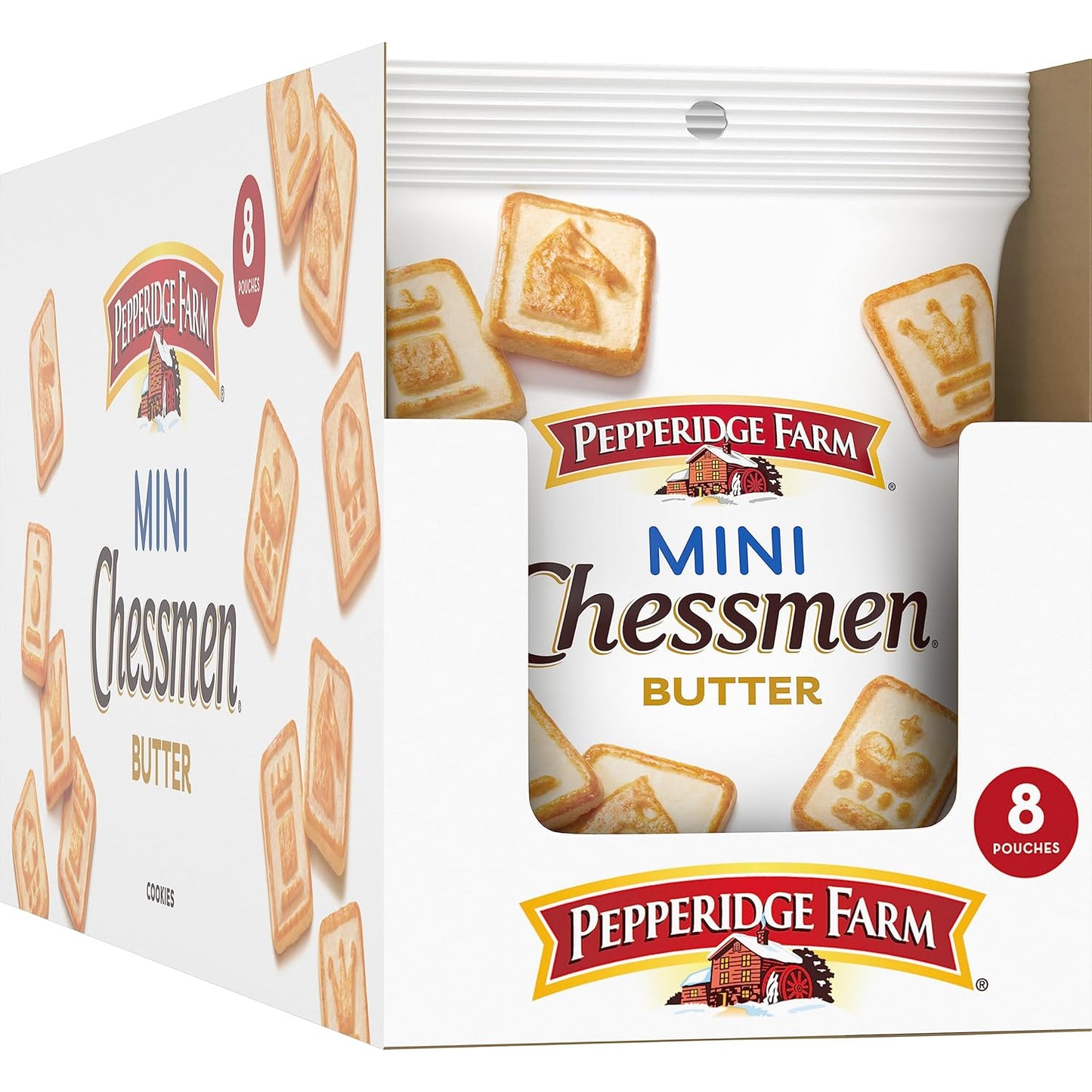 Pepperidge Farm Chessmen Minis Butter Cookies – Kid-Sized Single-Serve Snack Packs for Lunchboxes, Car Rides, and Playdates