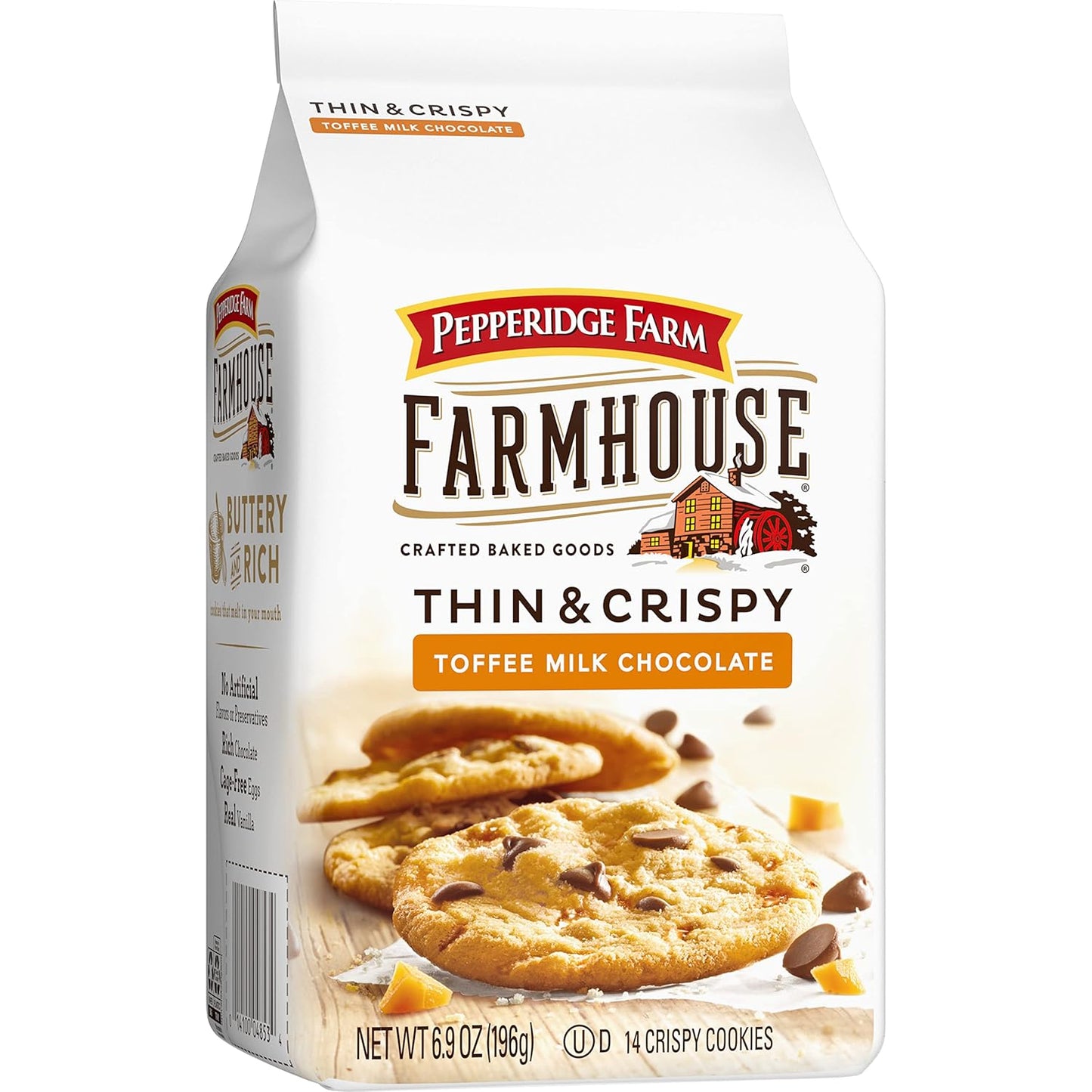 Pepperidge Farm Farmhouse Thin & Crispy Cookies – Cozy Coffee Table Snack for Living Room Gatherings