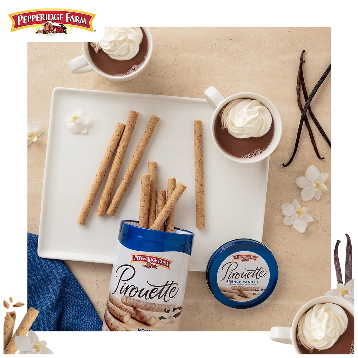 Pepperidge Farm Pirouette Wafers - Light, Delicate Treat for a Calming Morning Coffee Ritual and Quiet Me-Time
