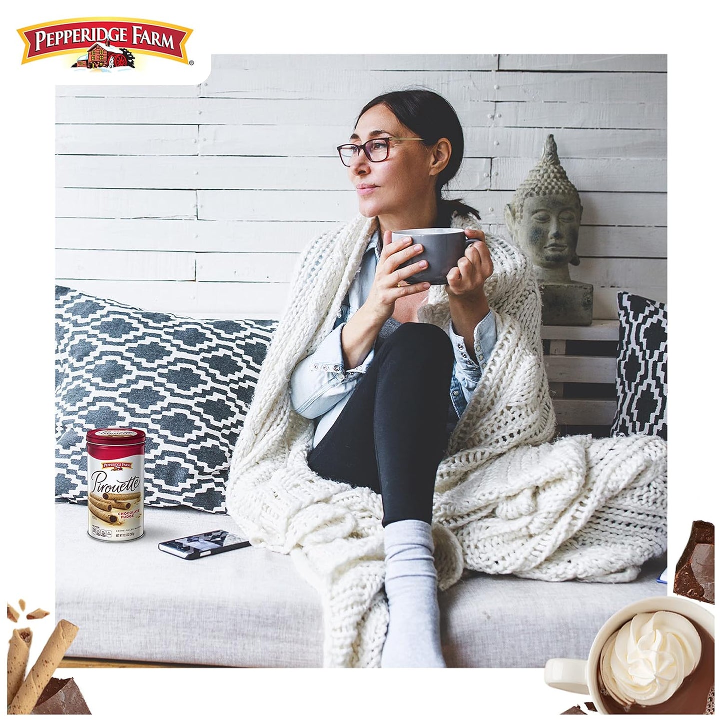 Pepperidge Farm Pirouette Wafers - Light, Delicate Treat for a Calming Morning Coffee Ritual and Quiet Me-Time