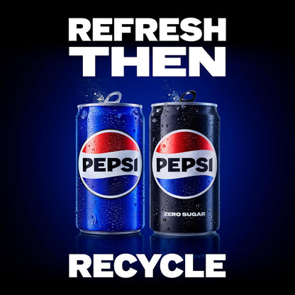 Pepsi Mini Cans Variety Pack, 7.5oz (10 Pack) – Themed Birthday Soda Gift for Soda Lovers