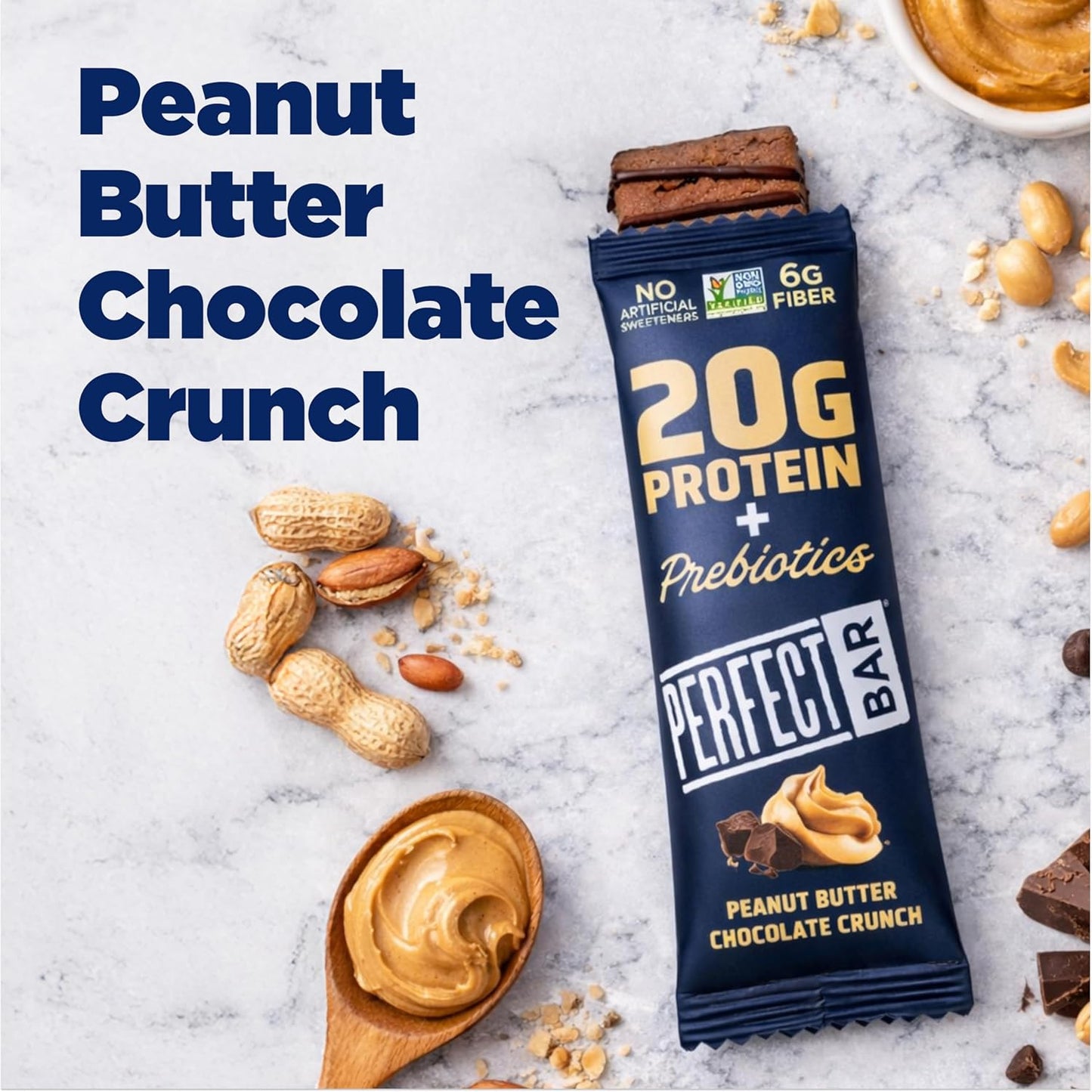 Perfect Bar Chocolate Peanut Butter Protein Bar – Hiking Backpack Protein Snack for Adventurers, 7-Day Room-Temp Flexibility