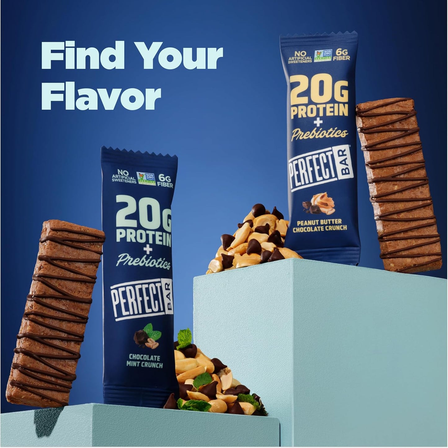 Perfect Bar Chocolate Peanut Butter Protein Bar – Hiking Backpack Protein Snack for Adventurers, 7-Day Room-Temp Flexibility