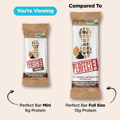 Perfect Bar Mini Protein Bar – Refrigerated Whole-Food Snack for Bath-Time Meditation Breaks, 6g Plant Protein Per Mini Bar