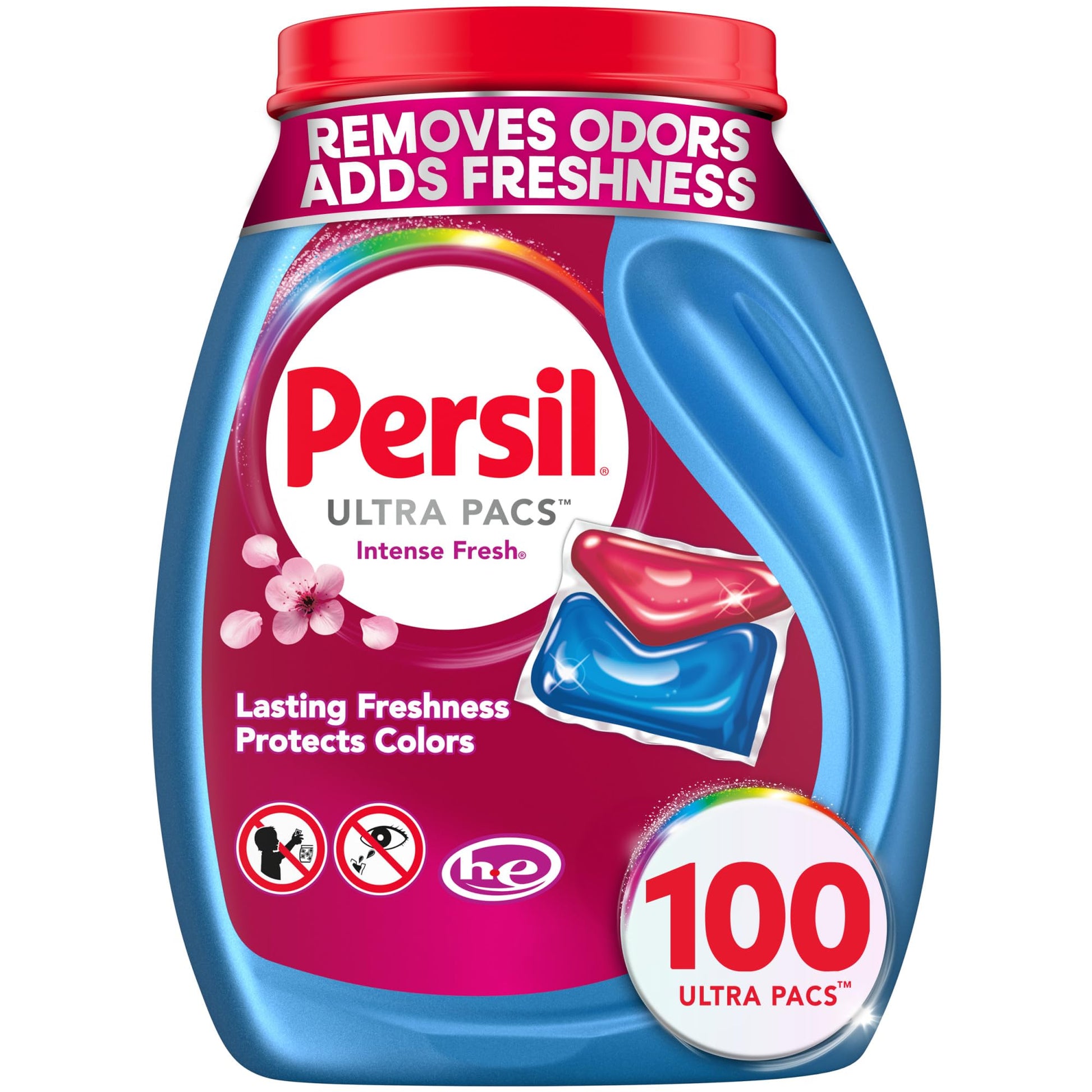 Persil Ultra Pacs Intense Fresh Laundry Detergent – Calming Scent Wash for Shared Household Laundry Area, Aromatherapy-Inspired Everyday Clean