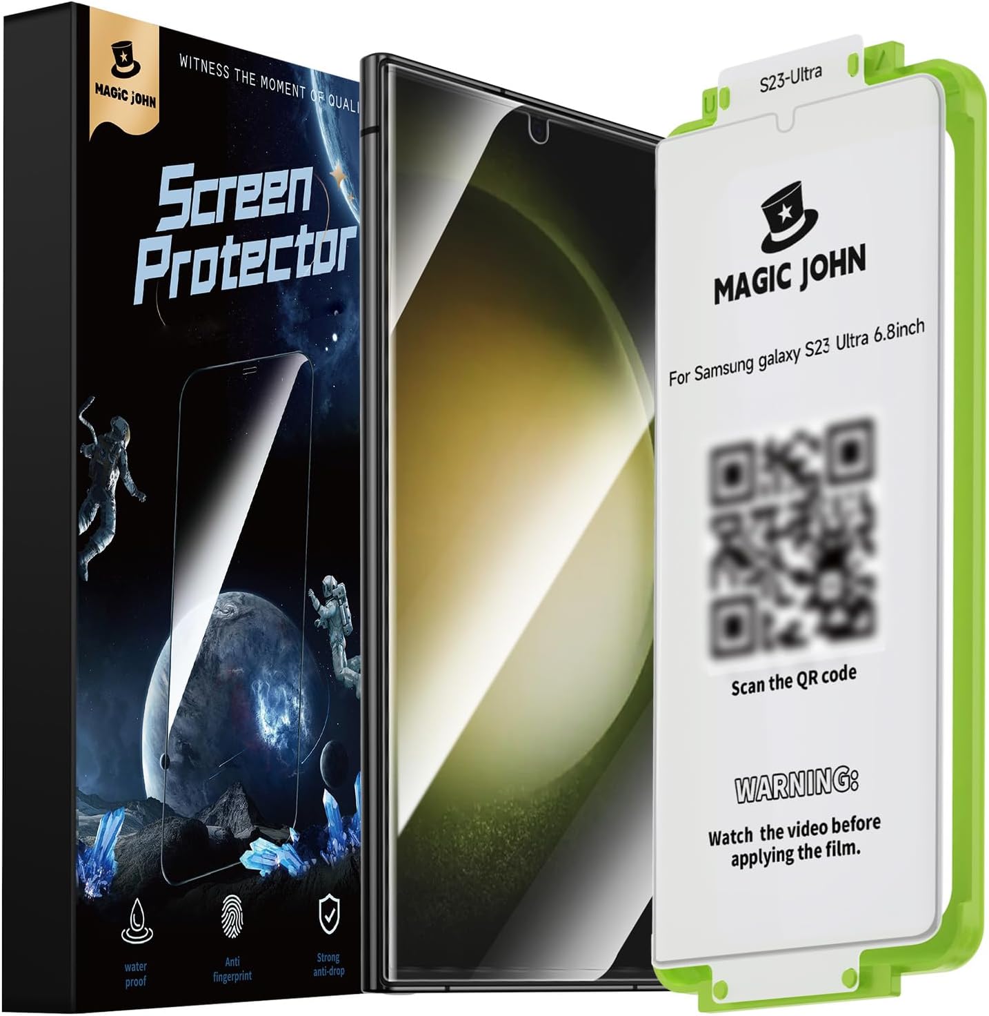 pet/ceramic film material with 6-layer construction (explosion-proof, anti-fingerprint, oil-repellent)