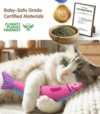 PetBusy Catnip Kicker Toy – Baby-Grade Safe Fabric for Kittens and Cats, Bite-Resistant Plush