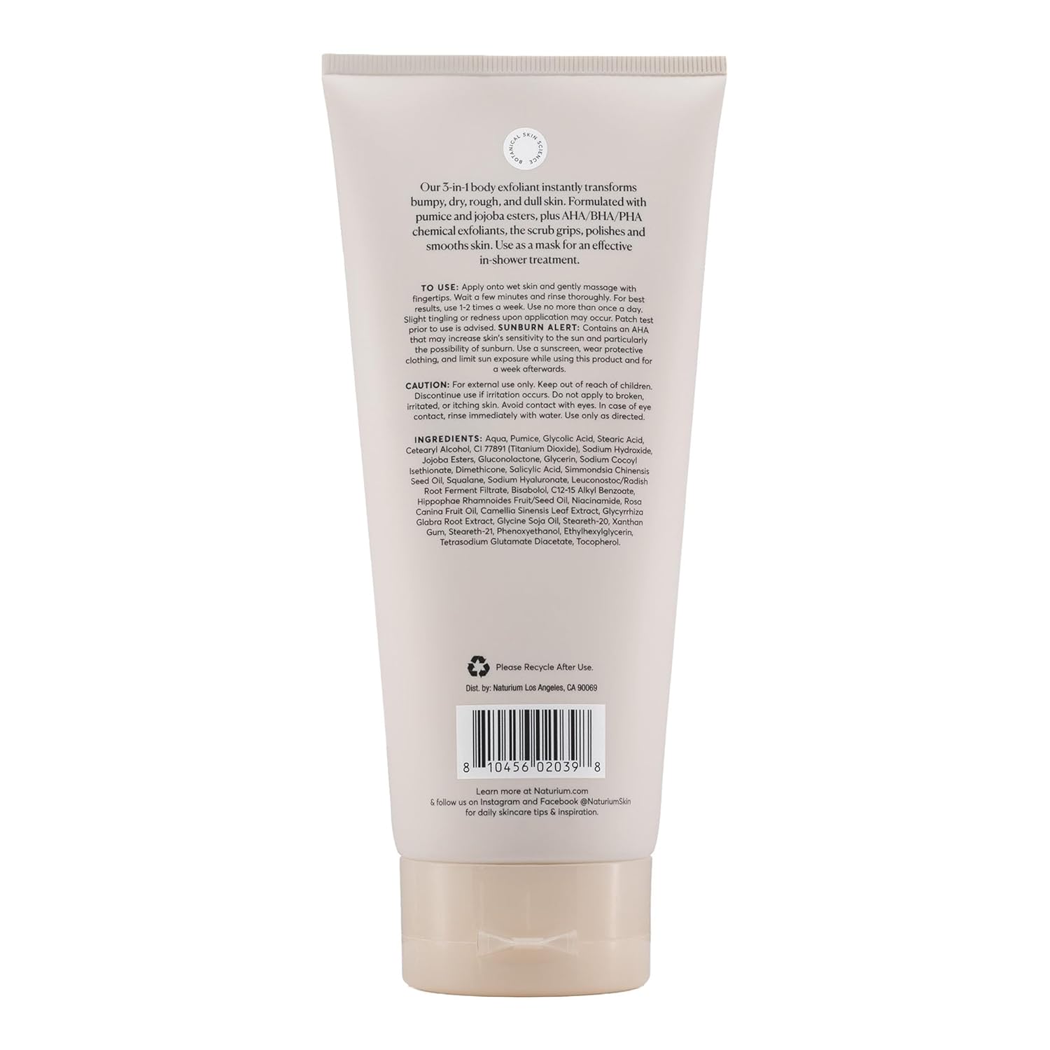 physical exfoliants: pumice and jojoba esters for grip and polish