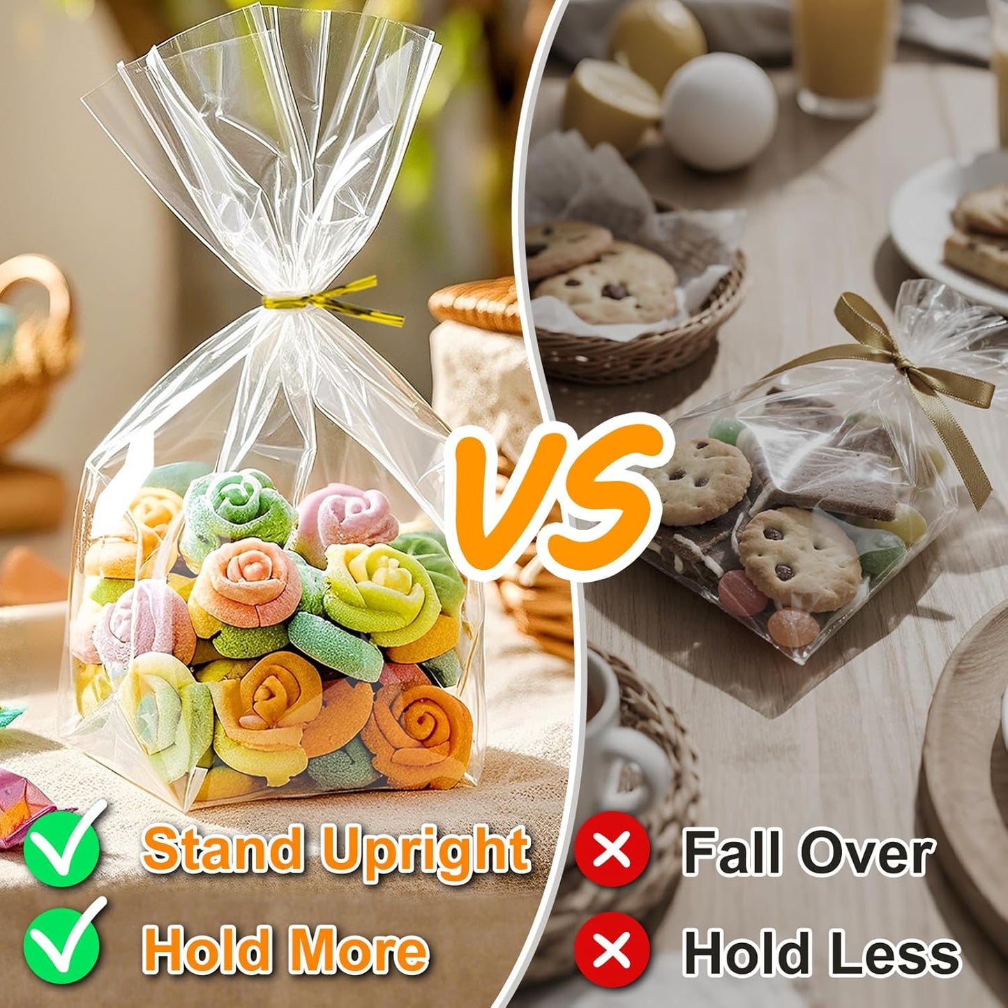 PigPotParty Simple Clear Treat Bags 6x9 – Clean, Uncluttered Packaging for Intentional Gifting and Minimalist Homes
