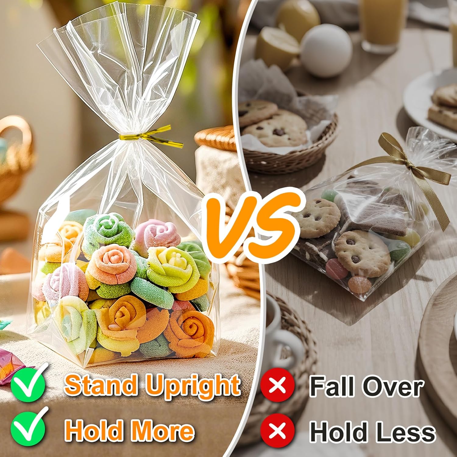 PigPotParty Simple Clear Treat Bags 6x9 – Clean, Uncluttered Packaging for Intentional Gifting and Minimalist Homes