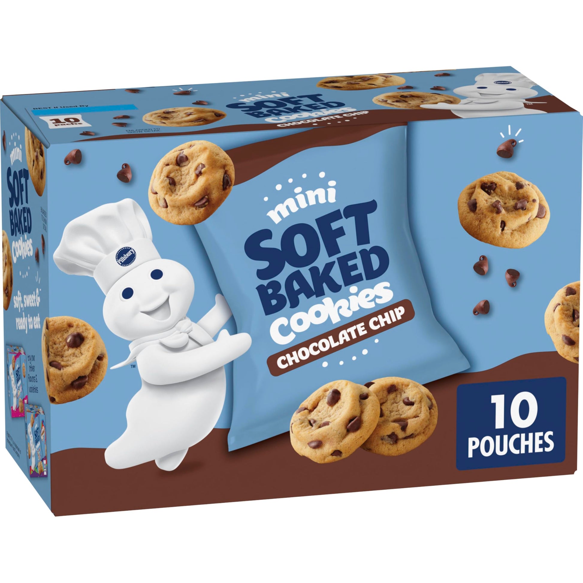 Pillsbury Mini Soft Baked Cookies – Bite-Sized Cookie Snack Bags for Kids' Lunchboxes, Classroom Parties & After-School Treats
