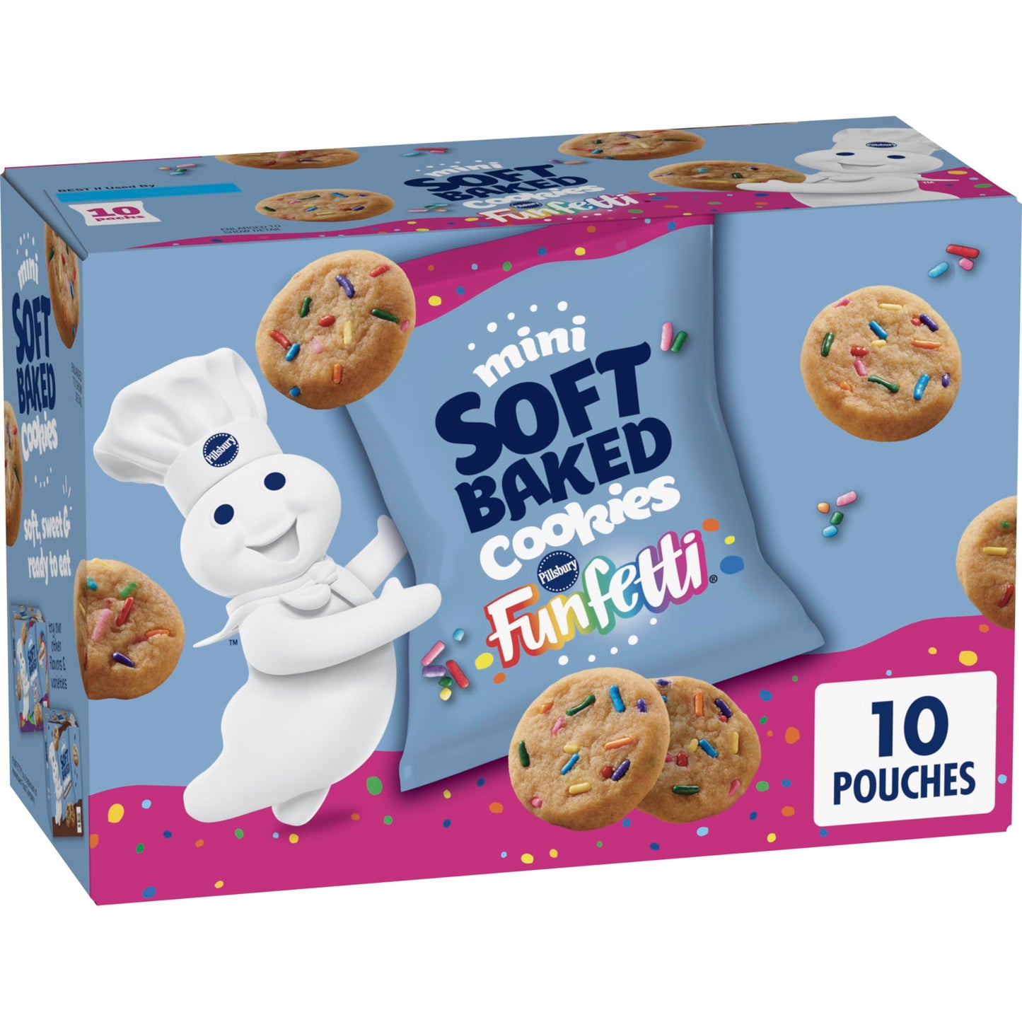 Pillsbury Mini Soft Baked Cookies – Bite-Sized Cookie Snack Bags for Kids' Lunchboxes, Classroom Parties & After-School Treats