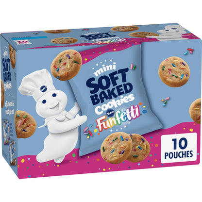 Pillsbury Mini Soft Baked Cookies – Bite-Sized Cookie Snack Bags for Kids' Lunchboxes, Classroom Parties & After-School Treats