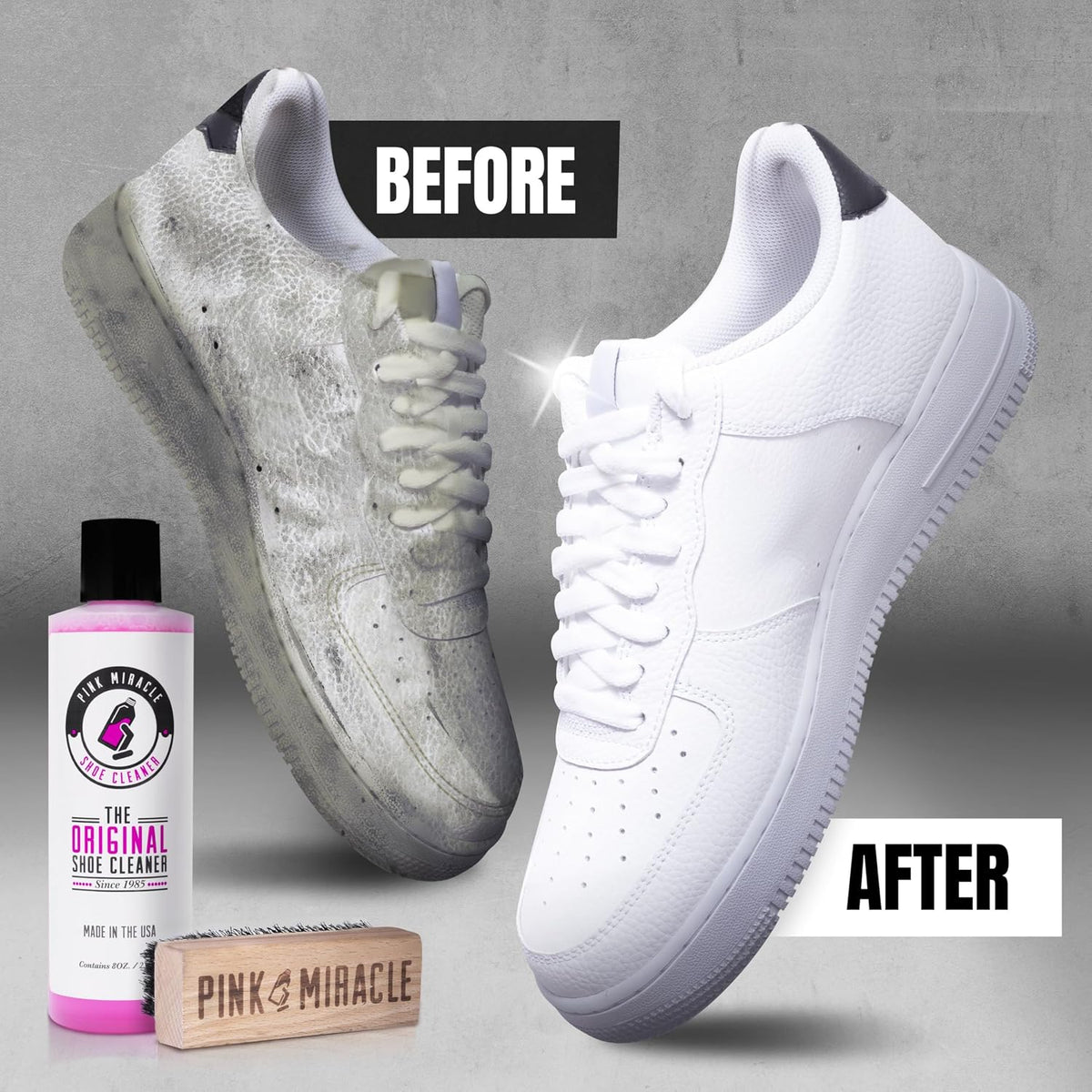 Pink Miracle Shoe Cleaner Kit – Minimalist Sneaker Care System, Neutral Aesthetic with Targeted Applicator and No Harsh Setup