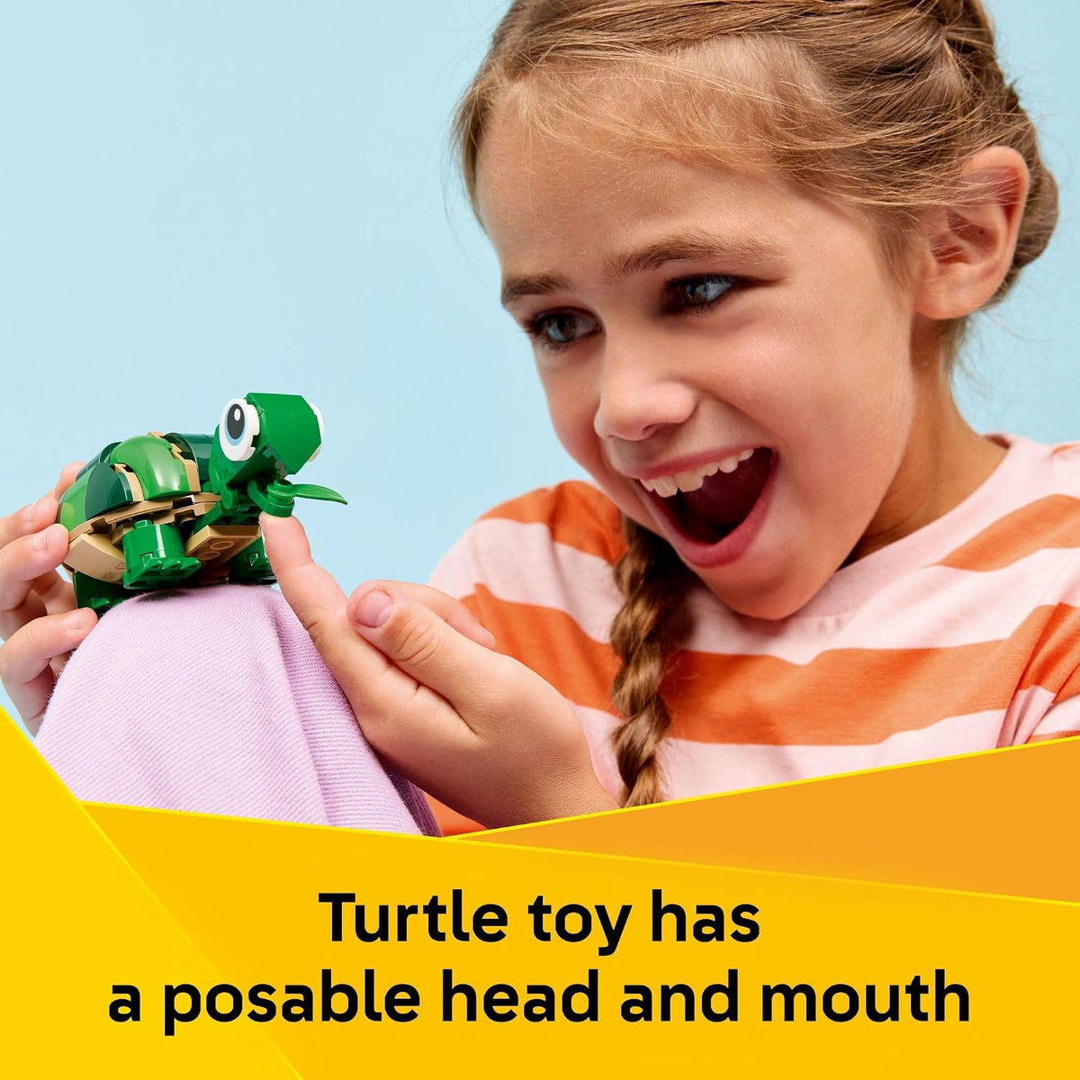 pink water lily flower accessory included with the turtle build