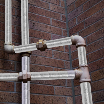 Pipe Wrap Insulation - 33ft Flame-Retardant Foam Tape with Aluminum Foil for Crawl Spaces and Unheated Garages