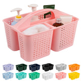 Tiawudi Plastic Bathroom Caddy in Violet and Dark Blue, Fashion-Forward Organizer for Cohesive Room Styling
