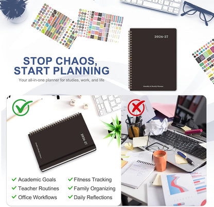 Planner 2026-2027 Academic Year Agenda for High School and College Students in Dorm or Bedroom