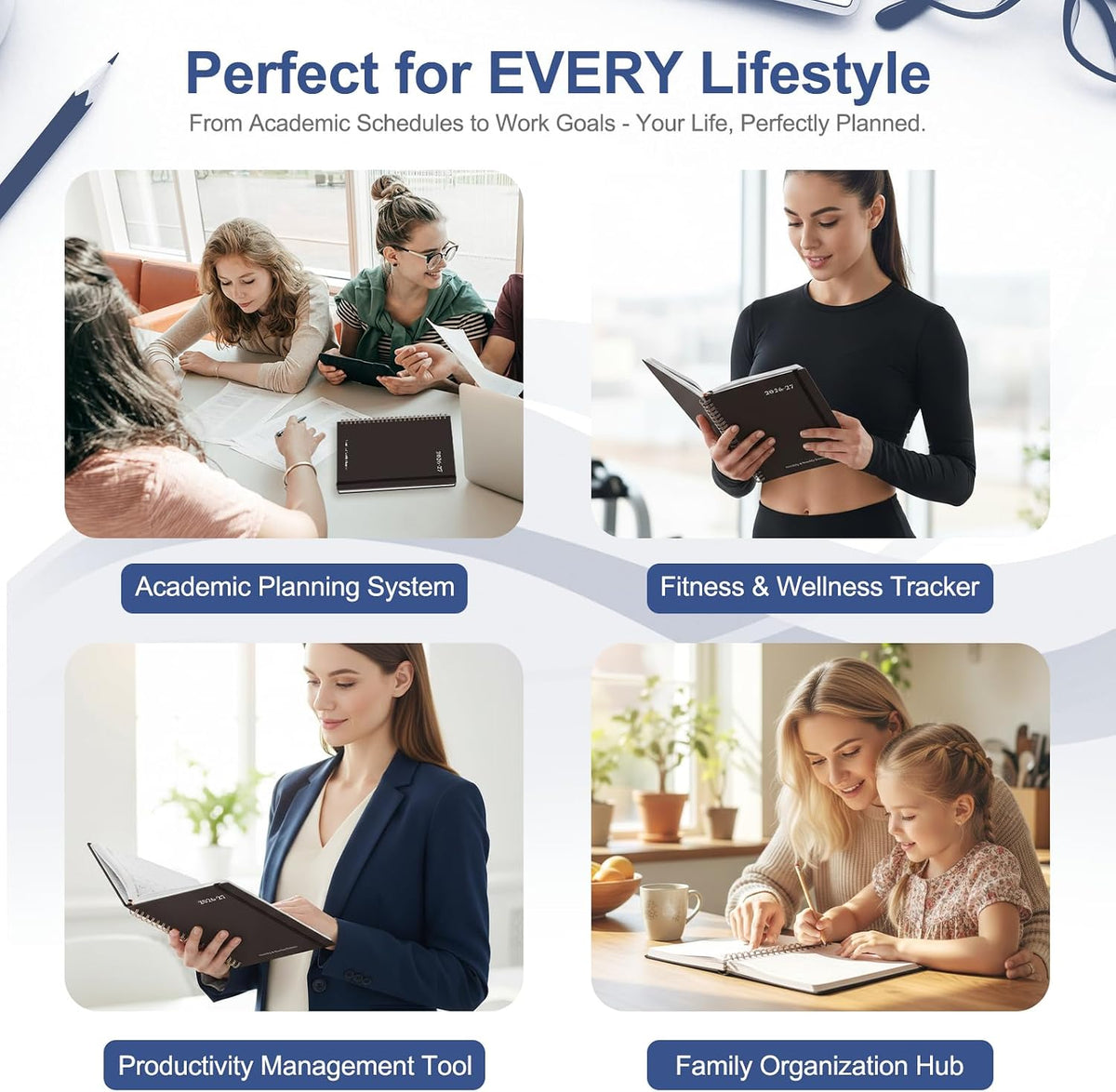 Planner 2026-2027 Academic Year Agenda for High School and College Students in Dorm or Bedroom