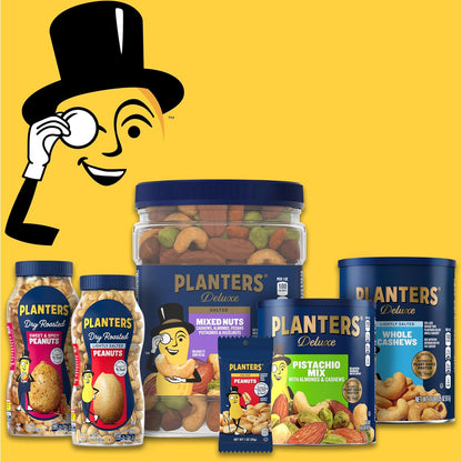 PLANTERS Lightly Salted Cashews Halves & Pieces – Airtight Canister Snack for Road Trips and Backyard Gatherings