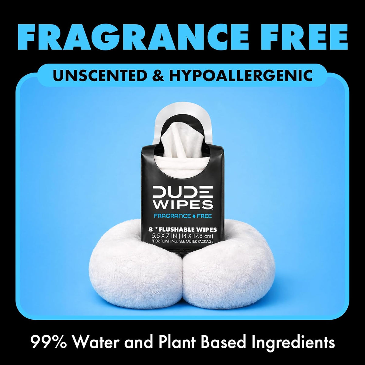 plastic-free wipes made from plant-sourced fibers, no dyes, no parabens, no alcohol