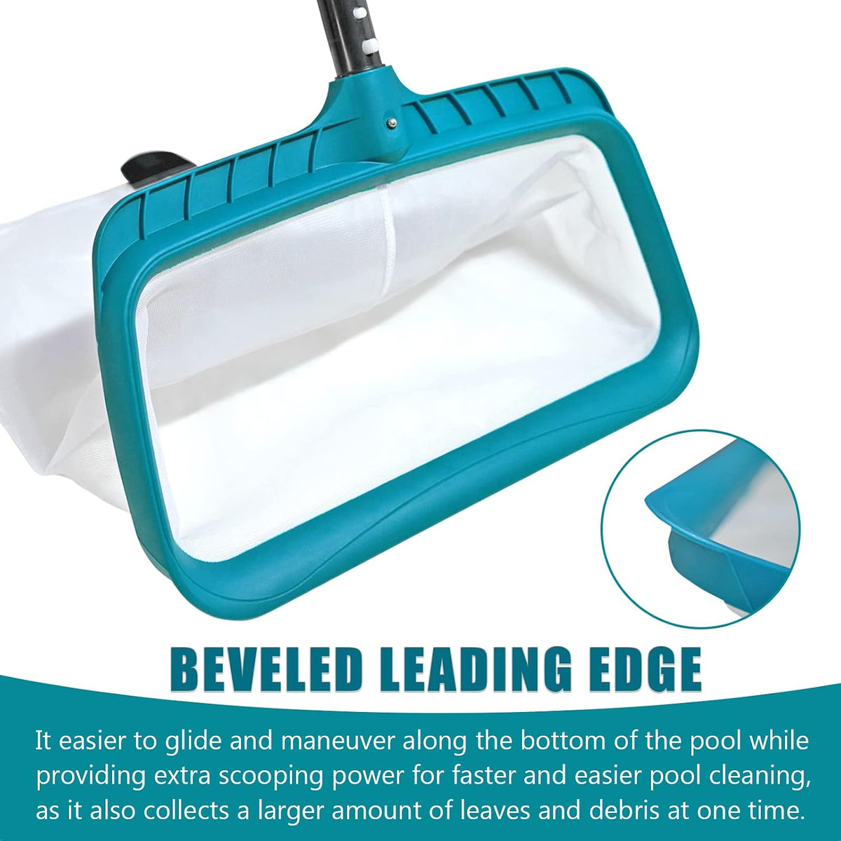 plastic weight tab designed to lower the bag's center of gravity for easy pouring