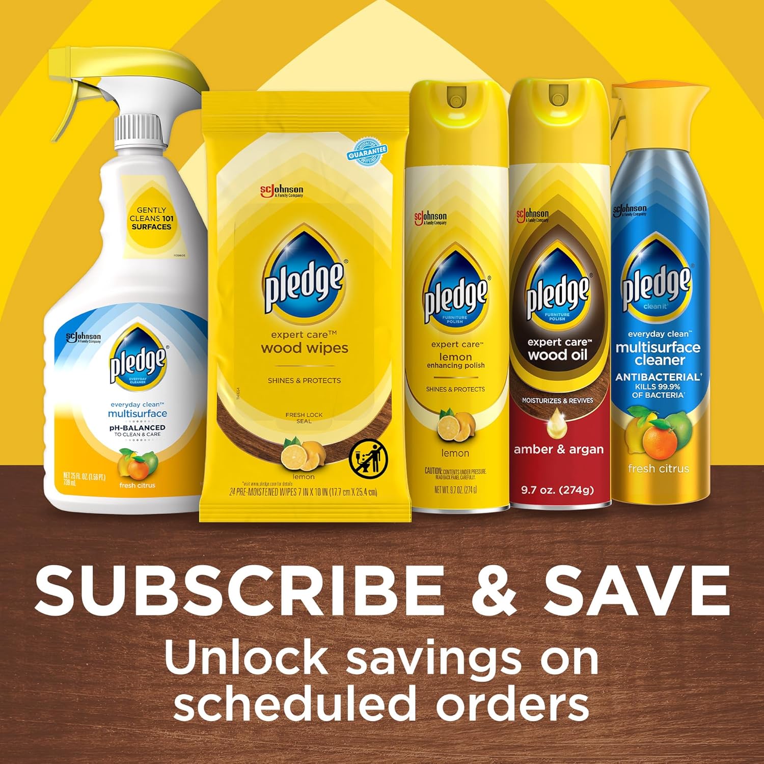 Pledge Expert Care Enhancing Wood Wipes – Lemon Scent Wipe for a Mindful Evening Furniture Refresh Ritual