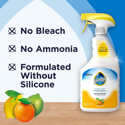 Pledge pH-Balanced Multisurface Cleaner – Non-Toxic Daily Reset for Wellness-Focused Households