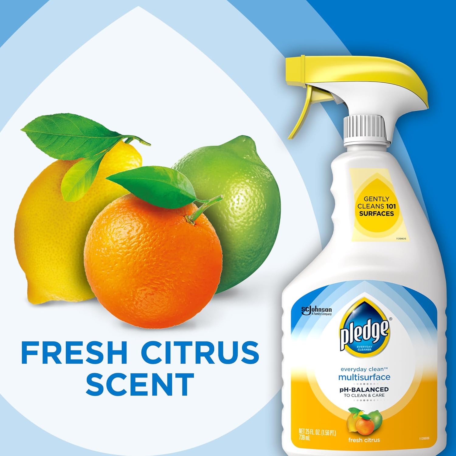 Pledge pH-Balanced Multisurface Cleaner – Non-Toxic Daily Reset for Wellness-Focused Households