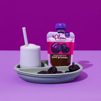 Plum Organics Just Prunes – USDA Organic Prune Puree Pouch for Baby Digestive Health, 4+ Months, 3.5 oz, Pack of 4