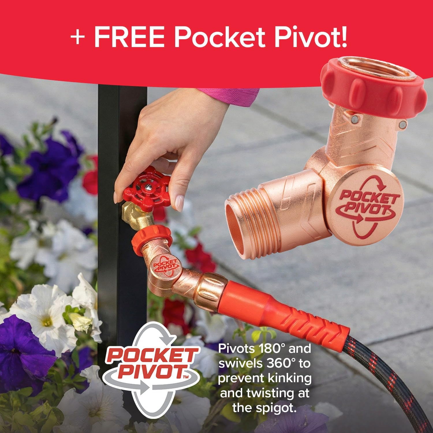 Pocket Hose Ballistic – 50 FT Expandable Hose for Fast Garden Bed Watering and Bedside Tool Use