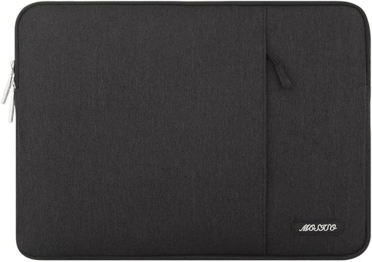 polyester exterior with polyester foam padding layer and fluffy fleece fabric lining for shock and scratch protection