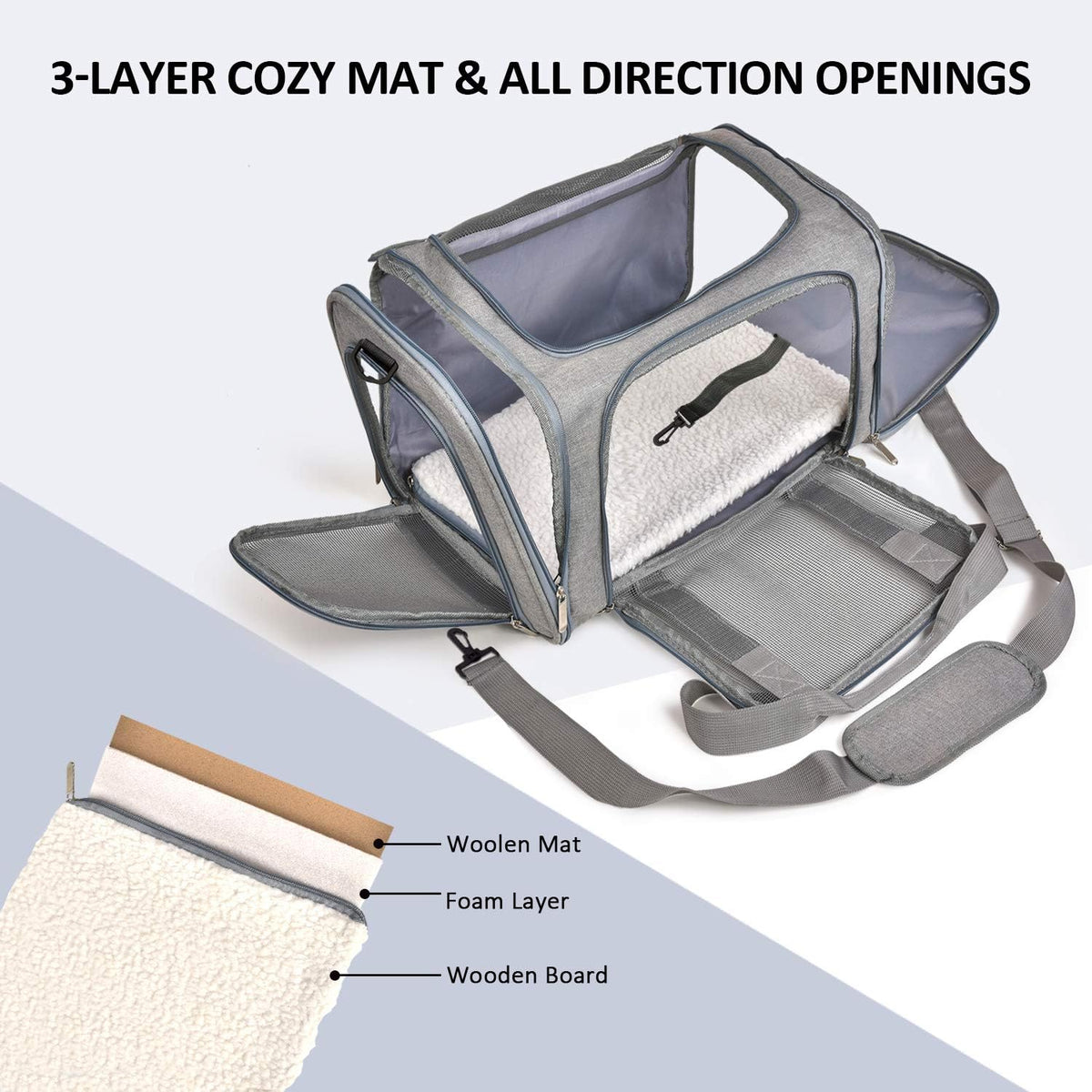 polyester fabric construction that is durable, lightweight (200g), and waterproof