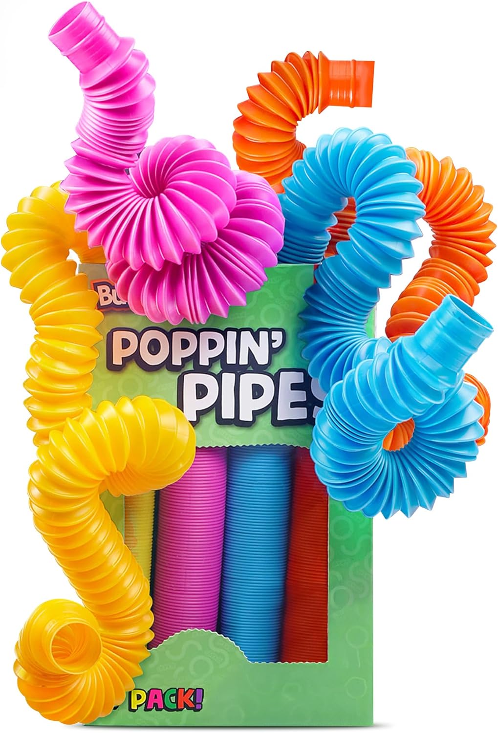 pop-and-stretch tube construction in flexible, durable plastic