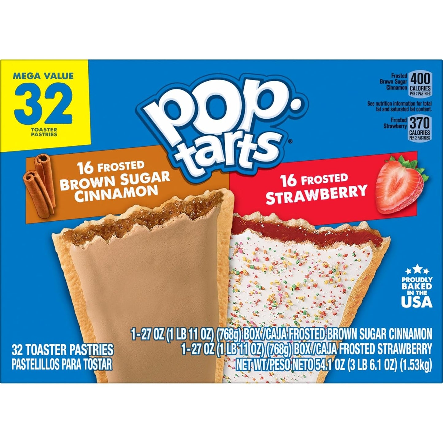Pop-Tarts Toaster Pastries Variety Pack, Care Package Snack Gift for College Students, 32 Count