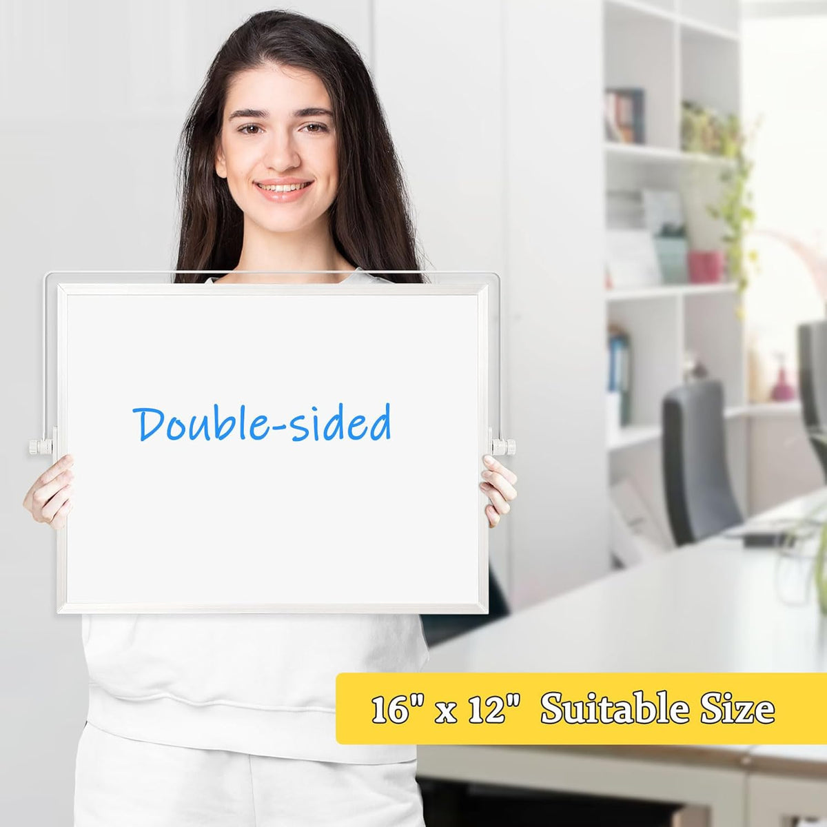 Portable Double-Sided Whiteboard with Stand – Lightweight Productivity Board for Standing Desk and Co-Working Spaces