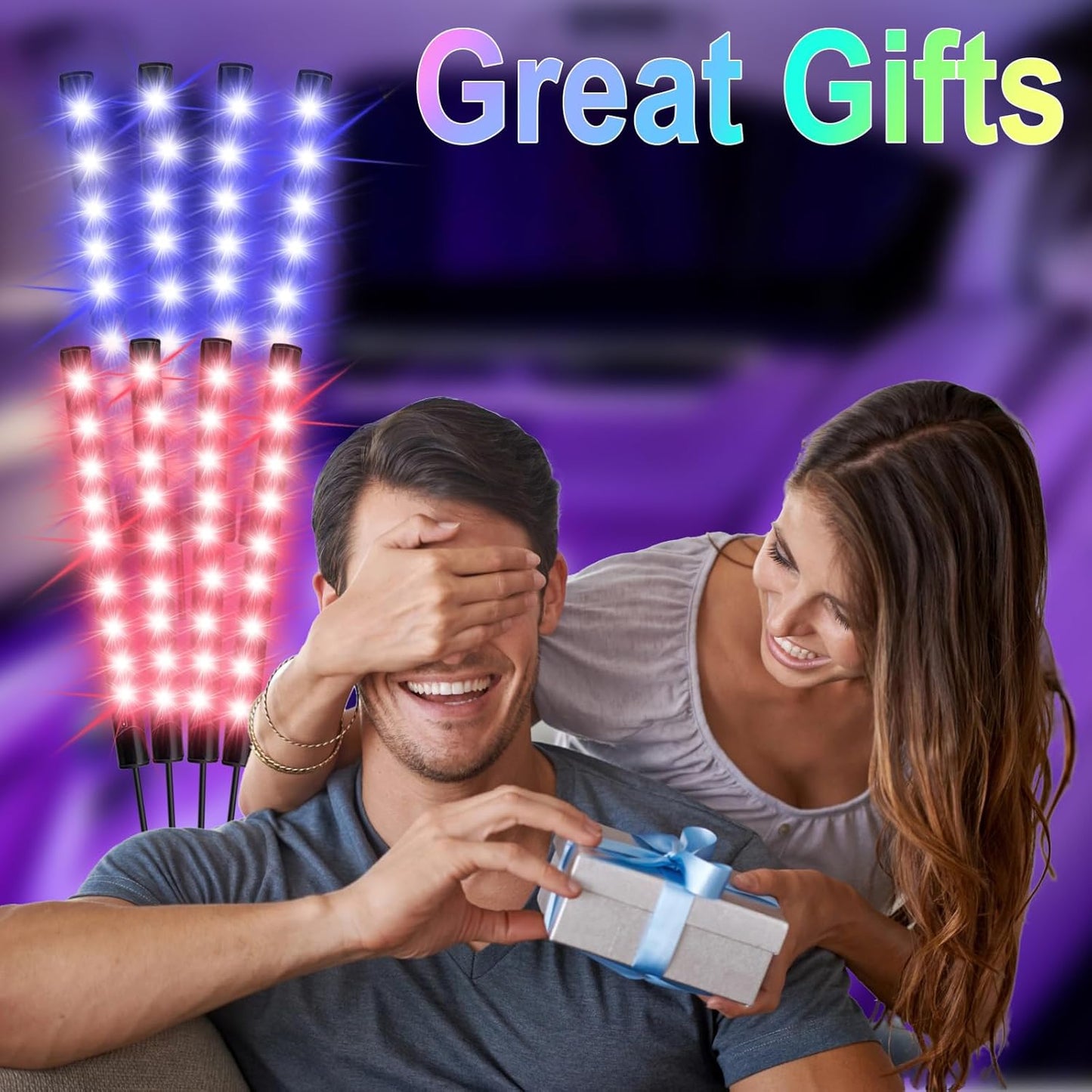 Portable LED Car Interior Lights, 12V USB Powered Glow Kit for Camping Van Life & Road Trips, Waterproof Music Sync Strip Lights