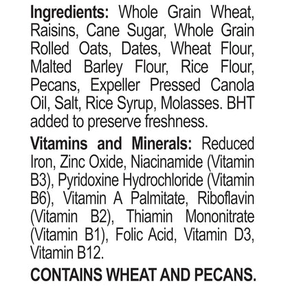 Post Great Grains Raisins Dates Pecans Cereal – Non-GMO Whole Grain Family Breakfast for Kids Lunchboxes, 16 oz