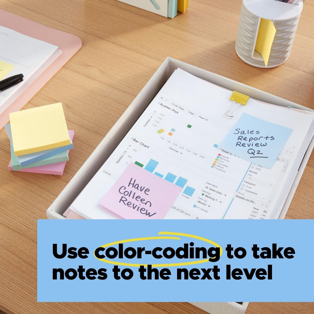 Post-it Super Sticky Notes, 3x3 Wanderlust Pastels, 5-Pack – Cute Stocking Stuffer and Teacher Appreciation Gift Set
