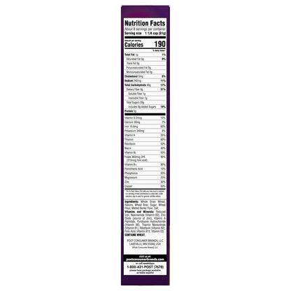 Post Raisin Bran Cereal – Thoughtful Heart-Healthy Gift Basket Staple for Senior Loved Ones, 25 oz