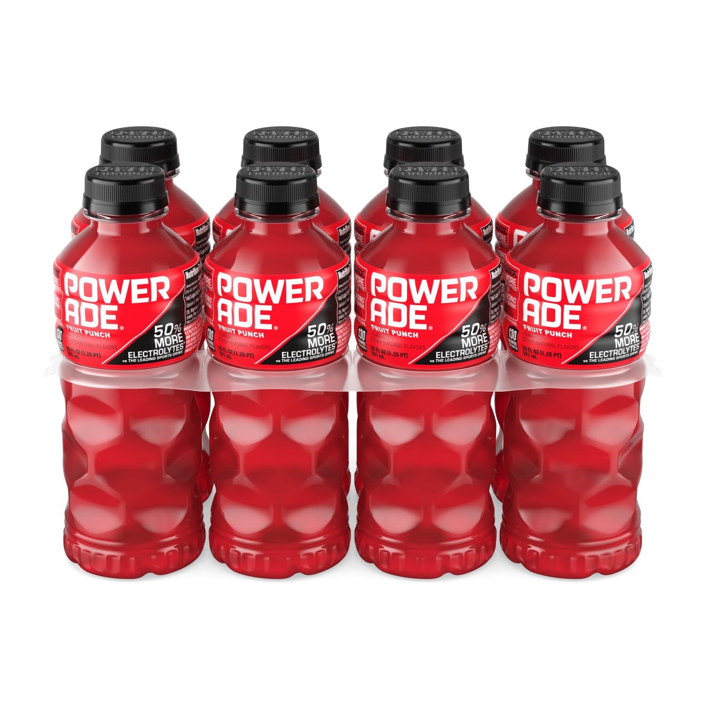 Powerade Fruit Punch – Office Desk Hydration for Long Workdays and Study Sessions, 20oz 8 Pack