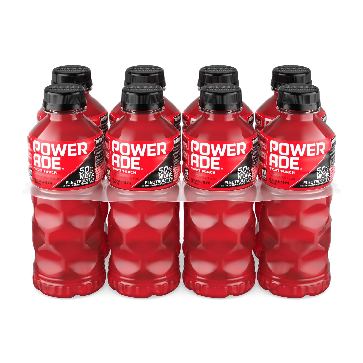 Powerade Fruit Punch – Office Desk Hydration for Long Workdays and Study Sessions, 20oz 8 Pack