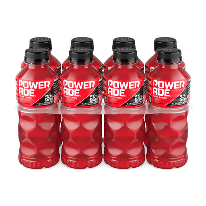 Powerade Fruit Punch – Office Desk Hydration for Long Workdays and Study Sessions, 20oz 8 Pack