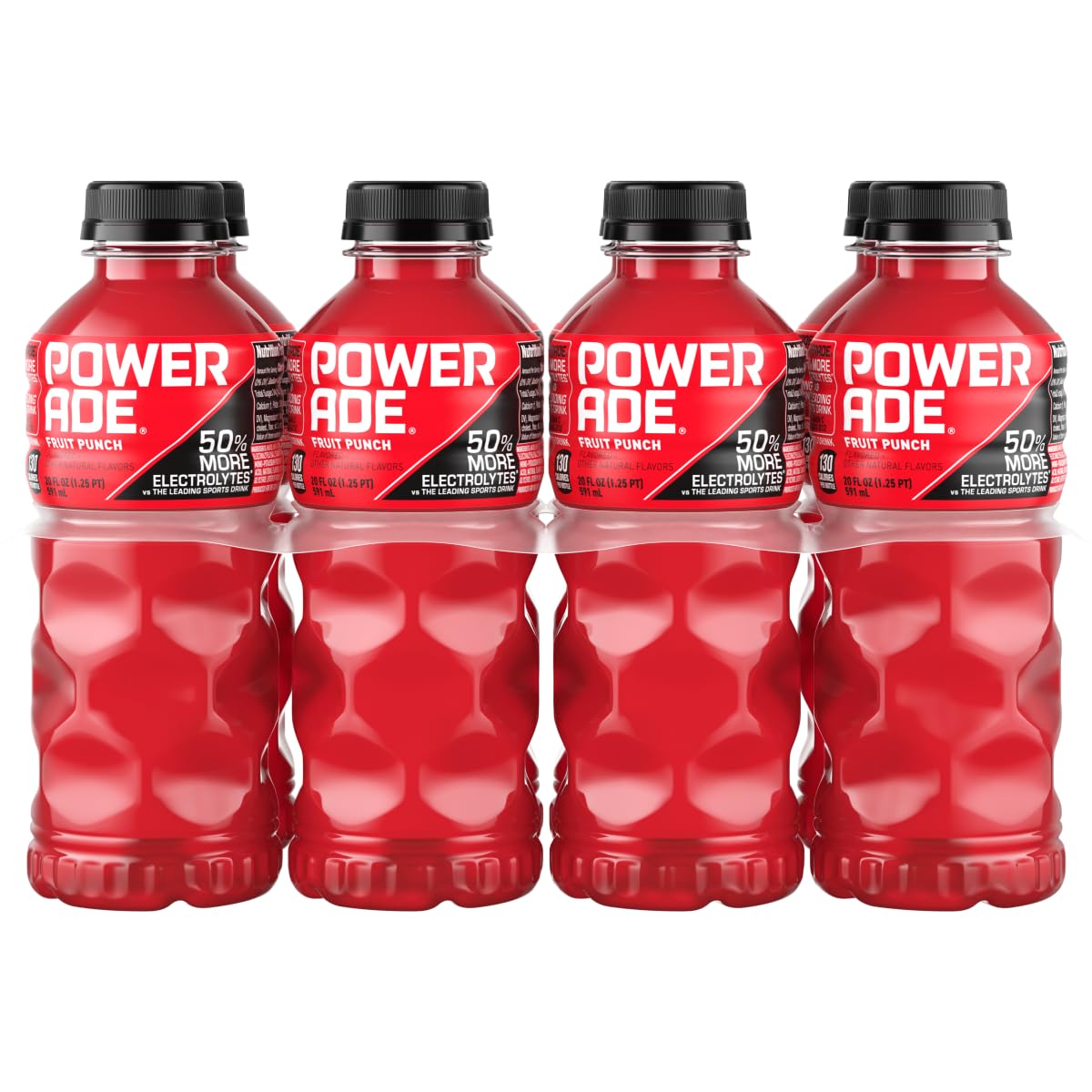 Powerade Fruit Punch – Office Desk Hydration for Long Workdays and Study Sessions, 20oz 8 Pack