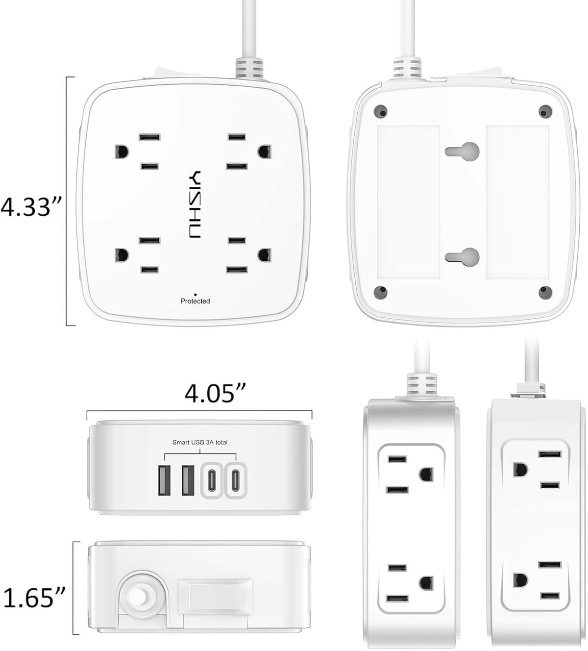 PowerHub Surge Protector with USB-C and USB-A – Holiday Gift for Tech Households and Gamers
