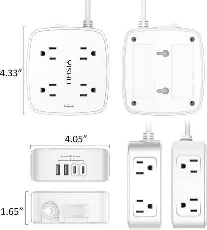 PowerHub Surge Protector with USB-C and USB-A – Holiday Gift for Tech Households and Gamers