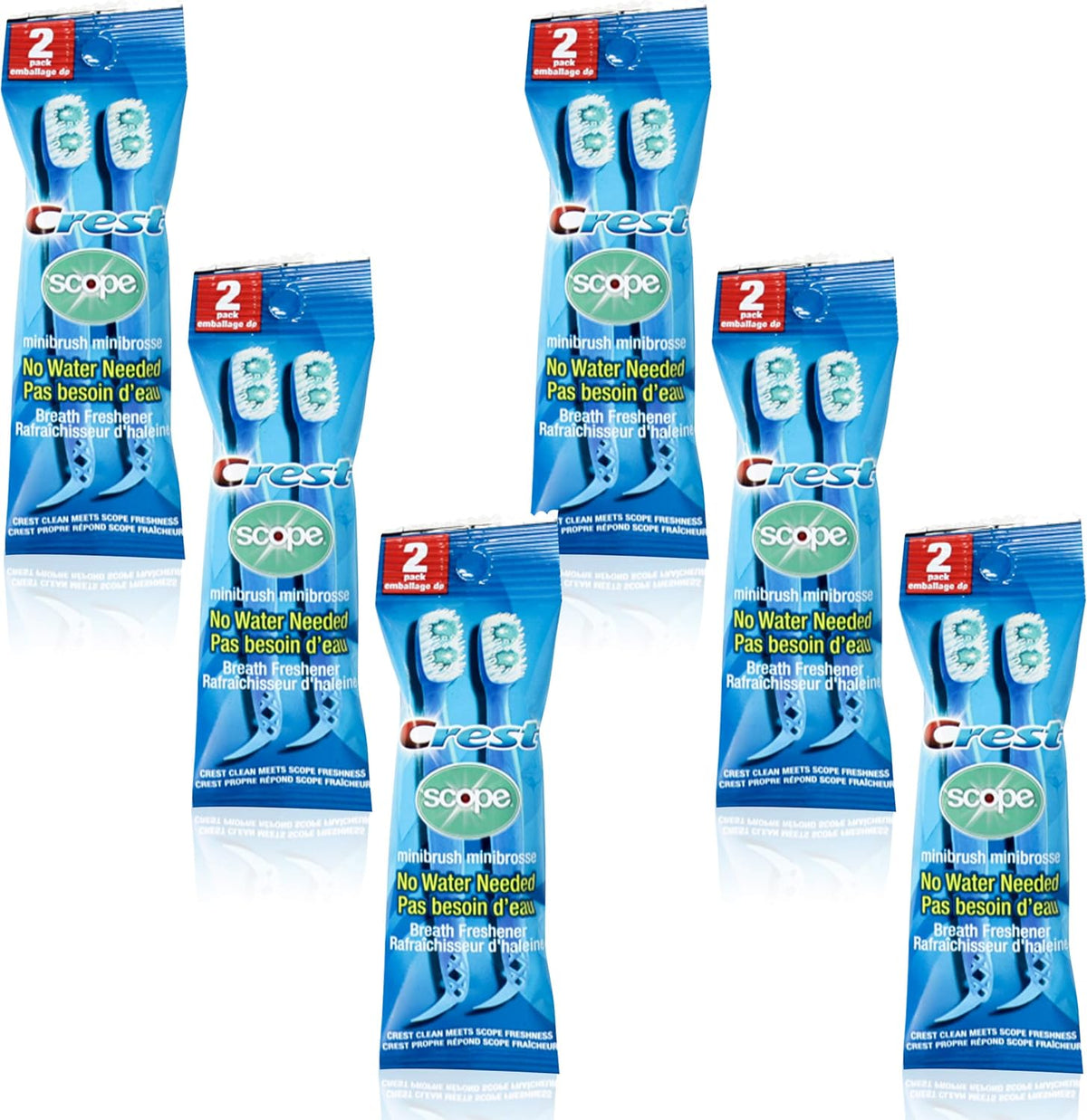 pre-applied freshening bead that releases long-lasting mint liquid without water