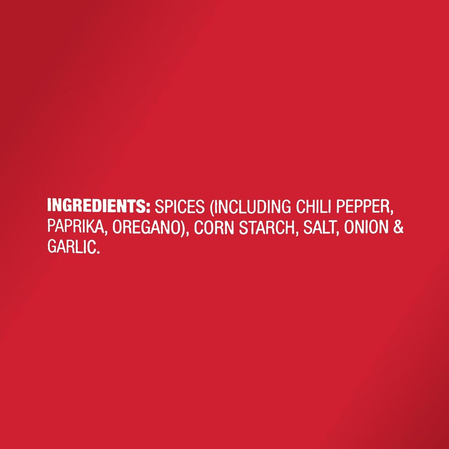 pre-blended spice mix including chili pepper, paprika, oregano, onion, garlic, and peppers