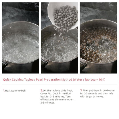 pre-cooked black sugar tapioca pearls (flake/starch form)